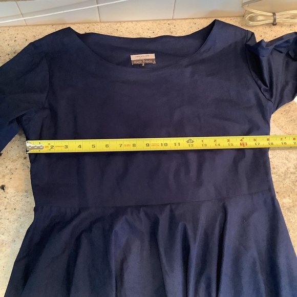 Giselle Shepatin Navy Blue Women's Dress Size 2 (Medium) Lagenlook - Picture 7 of 9